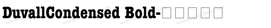 DuvallCondensed Bold字体转换